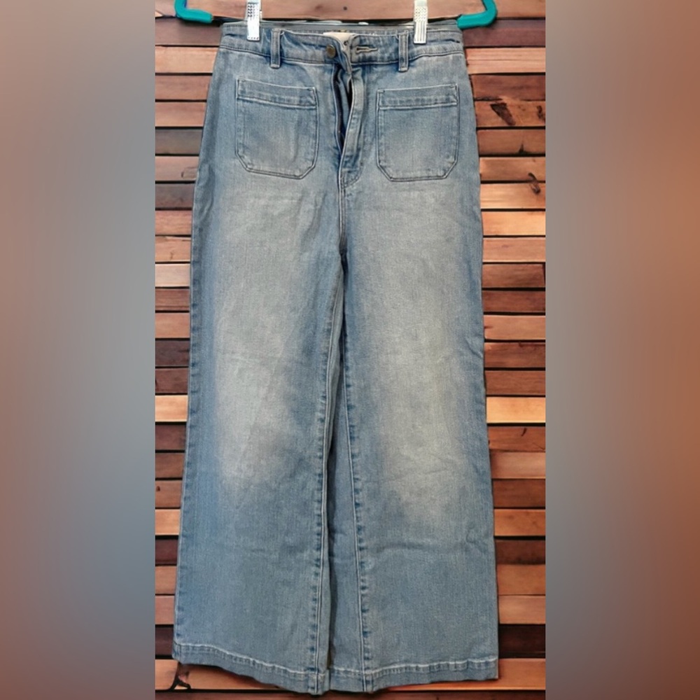 ROLLA’S 28 High-Rise Wide-Leg Organic Cotton Jeans